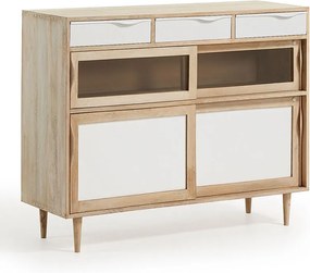 Kave Home Crok (Drak) Houten Dressoir Met Schuifdeuren - 120x40x95cm.