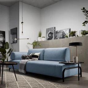 Kave Home Compo Design 3-zits Bank Met Tafeltje Blauw