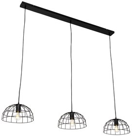 Industriële hanglamp zwart 3-lichts - Hanze