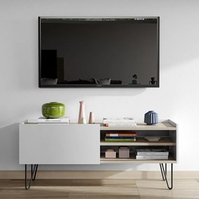 TemaHome Nina Wit Tv-meubel Met Eiken - 140x42x59cm.