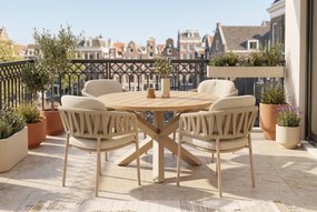 Tuinset 4 personen  Rope Zand/Beige 4 Seasons Outdoor Calma/Rockville