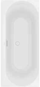 Villeroy & boch Loop duobad - 180x80cm - rechthoek/binnenbad ovaal - acryl Stone White mat uba180lof2v-rw