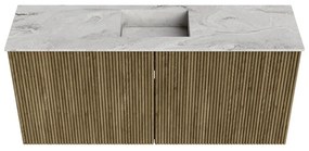 Mondiaz Joya DLux 90cm toiletmeubel dusk met wastafel faye midden 1 kraangat glace