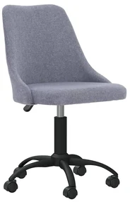 vidaXL Eetkamerstoelen 4 st draaibaar stof lichtgrijs