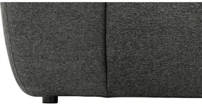 Goossens Excellent Bank Kubus - 30 X 30 Cm Stiksel zwart, stof, 1,5-zits, modern design met chaise longue rechts