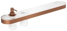 Crosswater Velo Planchet - 60cm - zeepdispenser - bekerhouder - geborsteld brons VE040BZ