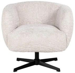 Richmond Interiors Estelle Draai Fauteuil Met Ronde Rug Creme