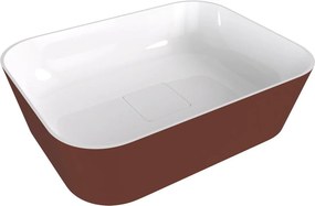 Polysan Banera waskom vierkant 50x36cm wit/terracotta