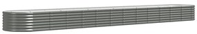 vidaXL Plantenbak 512x80x36 cm gepoedercoat staal grijs