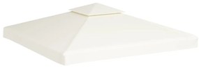 vidaXL Vervangend tentdoek prieel 310 g/m² 3x3 m crèmewit
