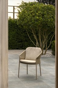Taste by 4 Seasons Florence tuinset latte met estate tafel 240 cm teak Tuinstoel   taupe weerbestendig