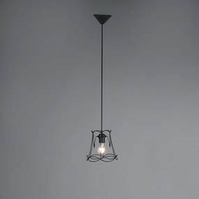 Retro hanglamp zwart 20 cm - Granny Frame Retro Minimalistisch E27 Draadlamp rond Binnenverlichting Lamp