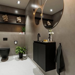 Mondiaz Ture 60cm toiletmeubel urban met wastafel urban links 1 kraangat