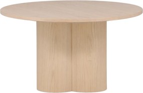 Salontafel Met Cilindervormige Poten Naturel - 80 X 80cm.
