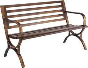 VEVOR Tuinbank Tuinmeubelen Banken 127 cm 250 kg Draagvermogen, Terrasbank Verandabank met Lattenpatroon & Armleuningen met Afgeronde Randen, Balkonbank met Metalen Frame voor Park Binnenplaats Antiek Brons