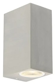 Moderne wandlamp aluminium 2-lichts IP44 - Baleno