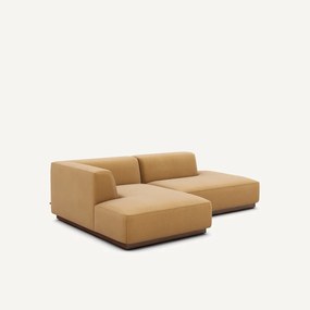 Hoekbank links in linnen fluweel, JACOPO