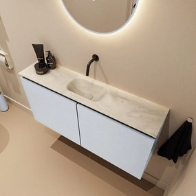 Mondiaz Ture DLux toiletmeubel 100cm clay met wastafel ostra midden zonder kraangat