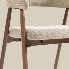 Walnoot Eetkamerstoel Ronde Rugleuning