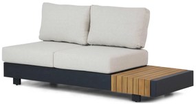 Hoek loungeset  Aluminium/teak Grijs 5 personen Santika Furniture Santika