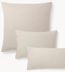 Flanellen kussenhoes Javon met fijne strepen