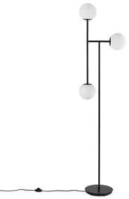Voetlamp in metaal en opaline glas, Atea