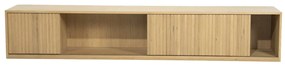 Eleonora Milo Eiken Tv-meubel Met Schuifdeuren 240 Cm Naturel - 240x42x43cm.
