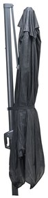 Garden Impressions Hawaii Big Pole telescopic zweefparasol 300x400 cm - zwart