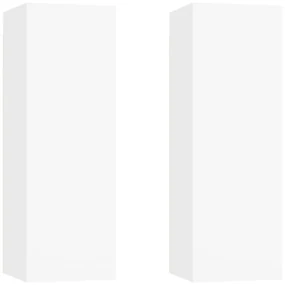 vidaXL Tv-meubelen 2 st 30,5x30x90 cm spaanplaat wit