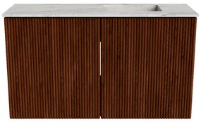Mondiaz Joya DLux 70cm toiletmeubel ruby met wastafel faye rechts zonder kraangat glace