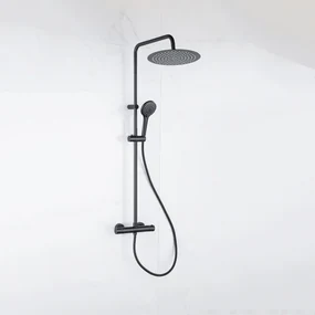 Adema Sparkle 2.0 regendoucheset - thermostaat hoofddouche - 30cm - handdouche - 3 standen - zwart SW773199