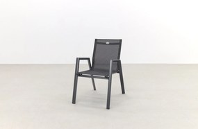 Hartman Napoli/Silva 240x115 cm. ovale tuinset - stapelbaar - 7-delig