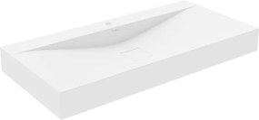 Mexen Poli opbouwwastafel van composietmateriaal 1/O 100 x 48 cm, wit - 23021001