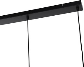 Smart hanglamp zwart met smoke glas 4-lichts incl. 4 Wifi ST64 - Laura