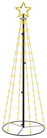 vidaXL Kegelkerstboom 108 LED's warmwit 70x180 cm