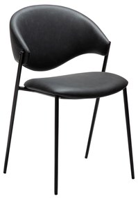 Dan-Form Zone Retro Design Eetkamerstoel Zwart Kunstleer