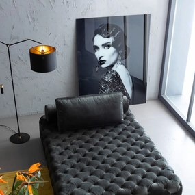 Kare Design Beauty Lady Glas Schilderij Zwart-wit Portret