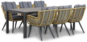 Tuinset 6 personen 217 cm Wicker/Aluminium/Aluminium/wicker Taupe Coco Azzano/Young