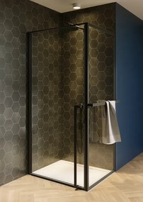 Riho Lucid GD201 douchecabine 90x100cm mat zwart