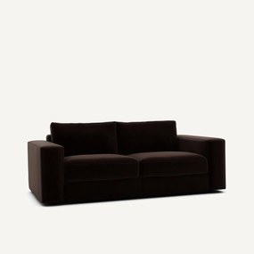 Compacte bank 3-zit in fluweel, Skander