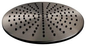 Brauer Gunmetal Edition opbouw regendoucheset met staafhanddouche en hoofddouche 30cm gunmetal geborsteld PVD