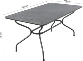 Royal Garden Balero verstelbare tuinset strekmetaal 160x90 cm.