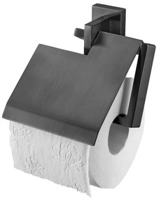 Haceka Edge Toiletrolhouder met Klep Grafiet Gunmetal 1208801