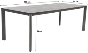 Kettler Edge/Legato 220 cm. tuinset - 7-delig verstelbaar