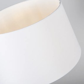 Tafellamp brons met kap wit 35 cm verstelbaar - Parte Modern E27 rond Binnenverlichting Lamp