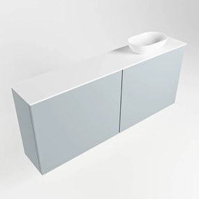 Mondiaz Fowy toiletmeubel 120cm clay met witte waskom rechts en kraangat