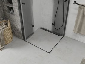 Mexen Lima Duo opvouwbare douchecabine 80 x 80 cm, transparant, zwart - 856-080-080-70-00-02