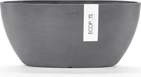 Ecopots bloempot Sofia 30 met waterreservoir- Ovaal - Grey - 29,5 x 13,4 x H13,5 cm