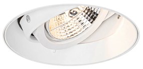 Set van 6 Moderne inbouwspot wit GU10 AR70 rond trimless - Oneon GU10 Binnenverlichting Lamp