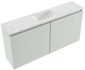 Mondiaz Ture DLux toiletmeubel 100cm greey met wastafel opalo midden zonder kraangat